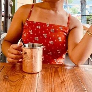 Flower printed mini dress